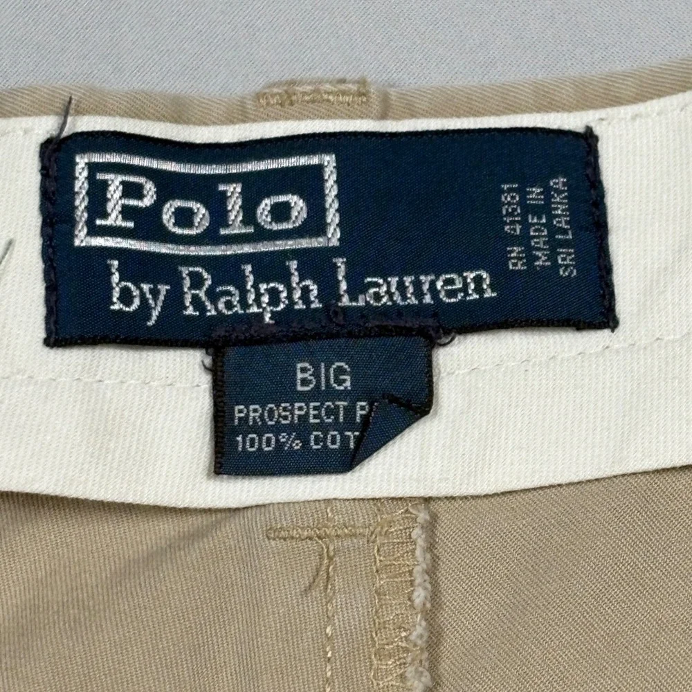 Polo Ralph Lauren Prospect Pant Mens 46x32 Tan Khaki Cotton Chino Big & Tall
